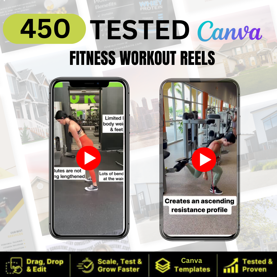 Inspire & Engage with 450 Fitness Workout Reels Videos!