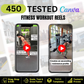Inspire & Engage with 450 Fitness Workout Reels Videos!